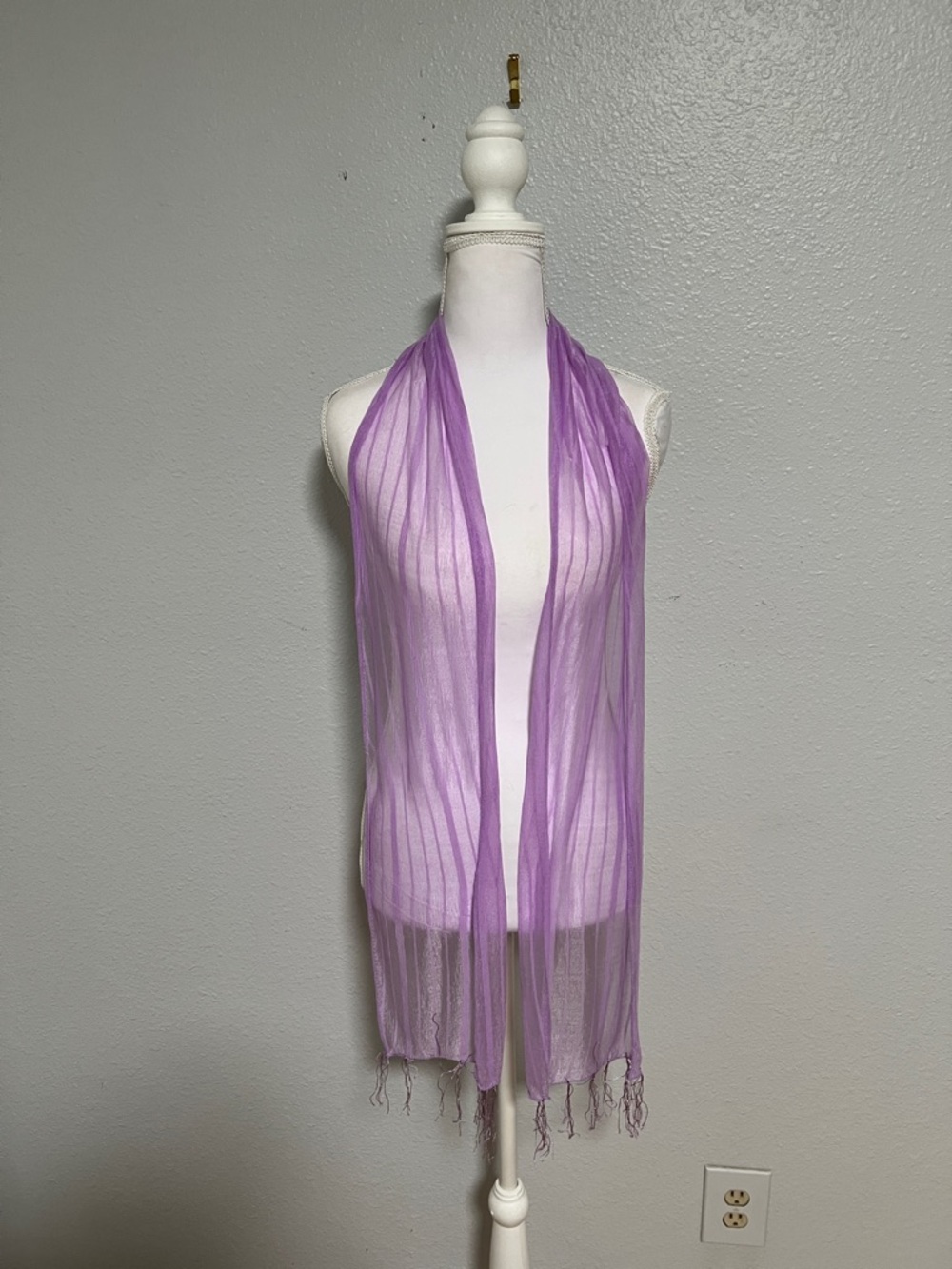 Lightweight Lavender Sheer Scarf